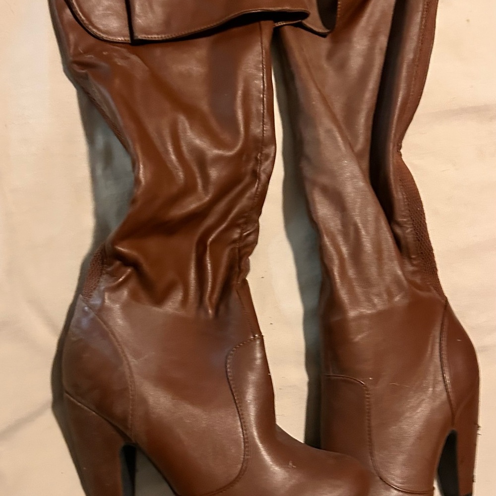 BAMBOO Faux Fur Lined Brown Boots
